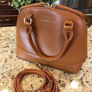 Vegan Leather Dome Top Handle Handbag